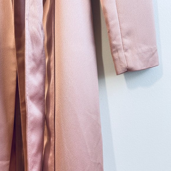 Bar III Women's Ruffle Drape Front Silky Jacket With Belt Pink Extra Small New - Picture 6 of 10